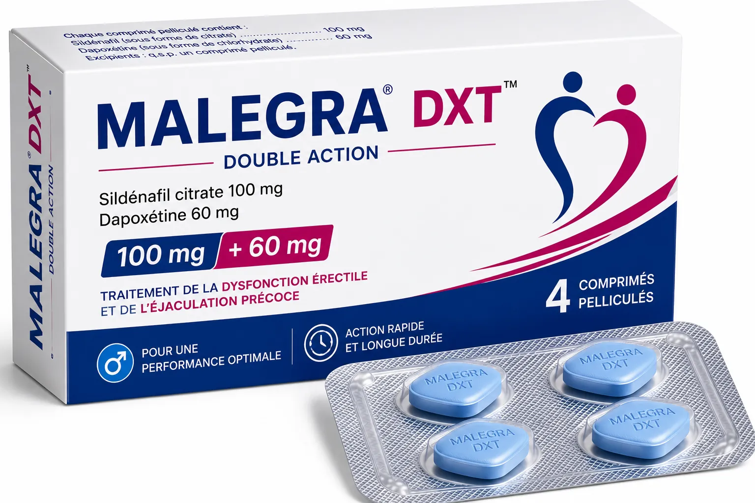 Malegra DXT (Sildénafil + Duloxétine) en ligne